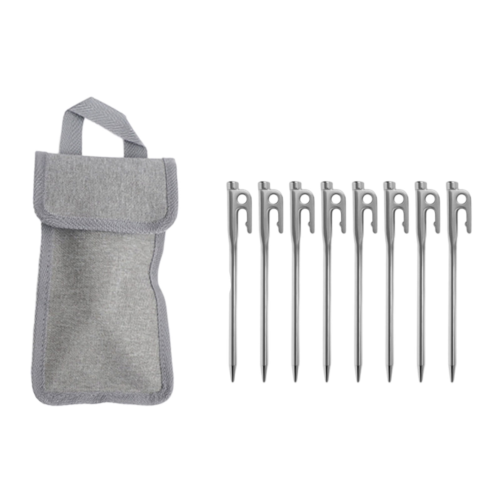 Outdoor Ground Stake with Bag Campings Anchors Peg Stainless Steels Tents Stakes Heavy Duty Beach Tent Peg
