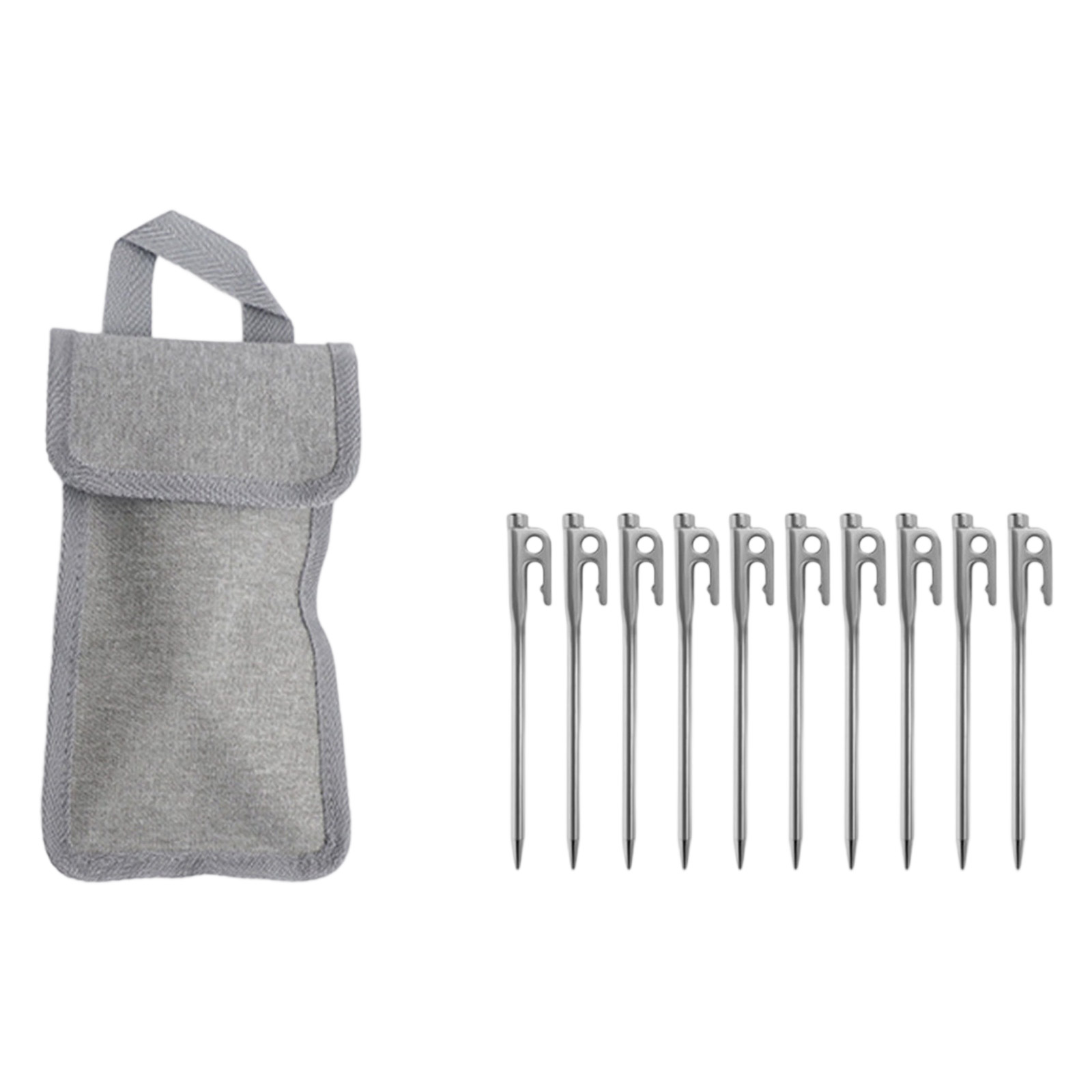 Outdoor Ground Stake with Bag Campings Anchors Peg Stainless Steels Tents Stakes Heavy Duty Beach Tent Peg