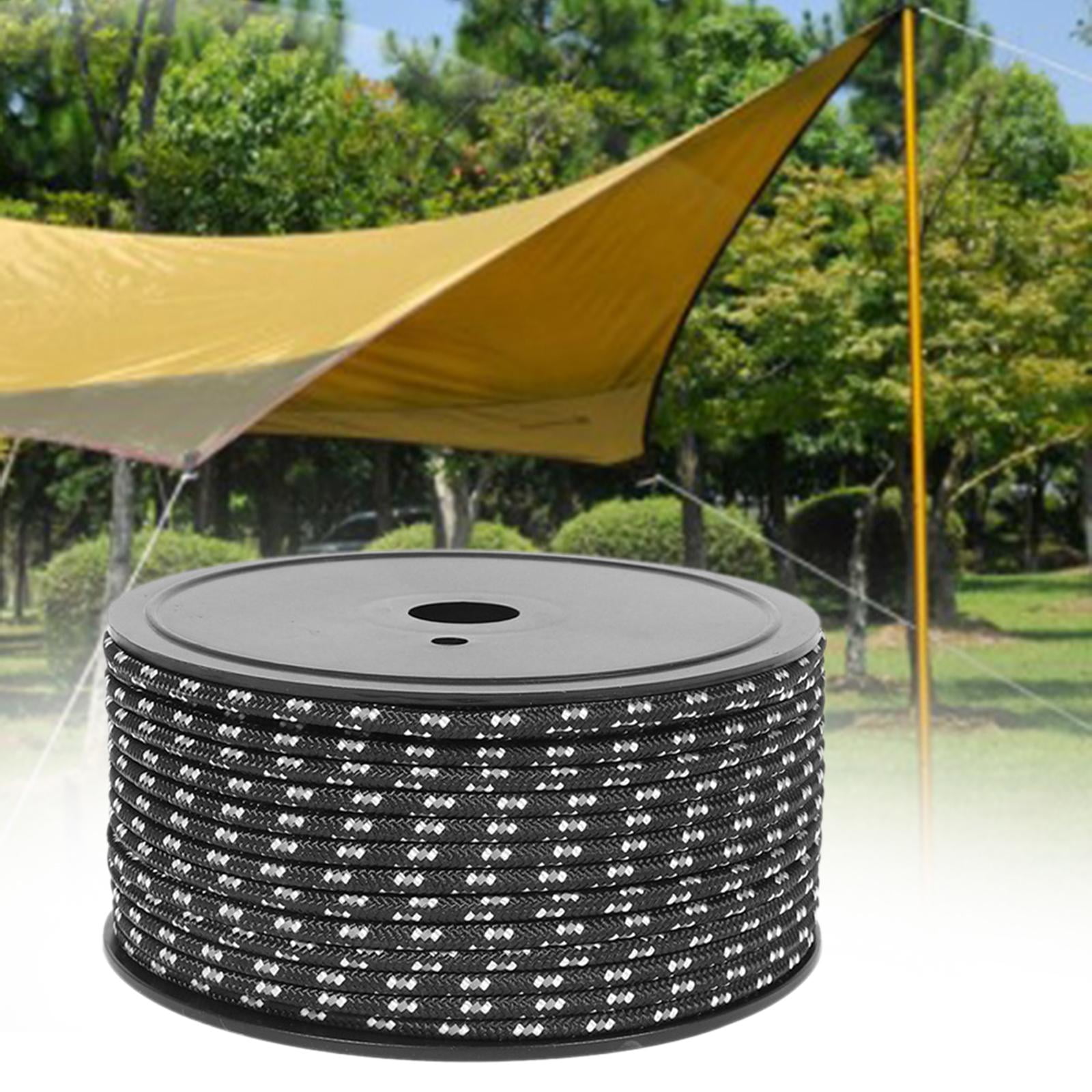 Outdoor Guy Lines 50M Camping Tent Rope Multifunction Tent Guy Ropes Solid Braid Tent Wind Rope