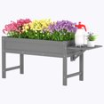thumbnail image 1 of USYOLUR Outdoor HDPE Raised Garden Bed, 49x21x27in Weatherproof Planter Box with Legs, Raised Planter Beds for Garden, Patio, Deck, Balcony (Gray), 1 of 9
