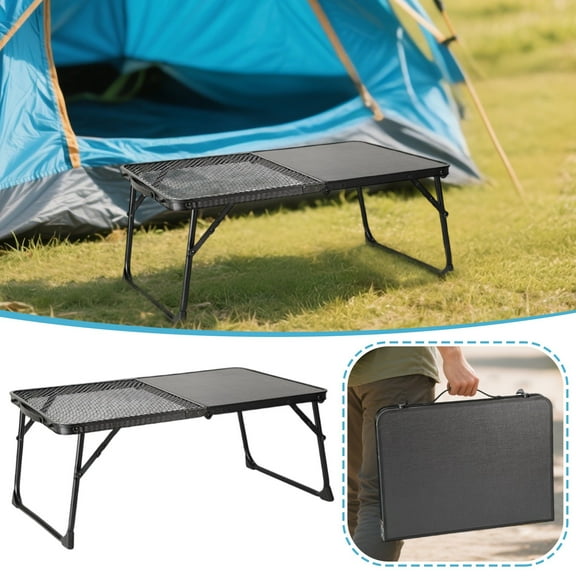 Outdoor Half-folding Table, Multi-functional Iron Table, High Load-bearing Capacity, Picnic, Camping, Barbecue Table, Folding Table, Garden.