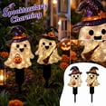thumbnail image 1 of Outdoor Halloween Decorations, Ghost Yard Decor with Glowing Pumpkin, Spooky Halloween Decor for Yard, Halloween Ghost Decor with Witch Hat, 1 Pack, 1 of 8