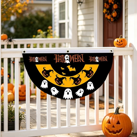 Outdoor Halloween Decorations, Halloween Yard Decor, Halloween Party Decorations, 36X18 Inch Hanging Halloween Flag for Patio Lawn Decor
