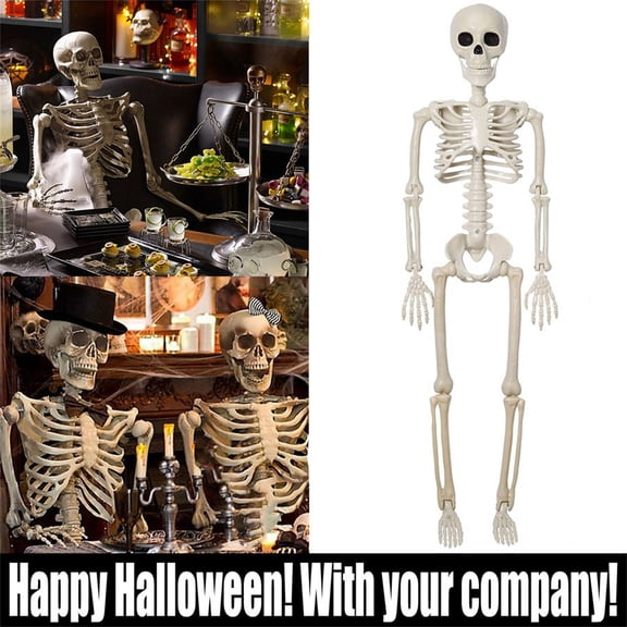 Outdoor Halloween Decorations, Spooky 5 Foot Skeleton, for Halloween Graveyard Decorations, Front Yard Outdoor Halloween Display, Creepy Haunted House Setup, Fun Halloween Party