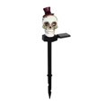 thumbnail image 1 of Outdoor Halloween Decorations Yard Sugar Skull Solar Stake Light for Lawn Patio and Garden Holiday Display, 1 of 2