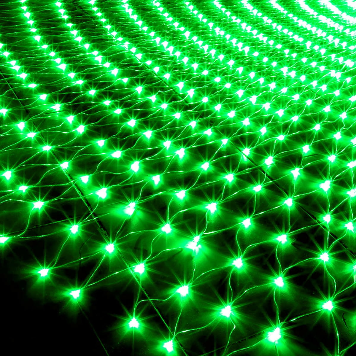 Outdoor Halloween Green Net Lights, 5ft x 5ft 96 LED Connectable Bush