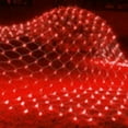 thumbnail image 1 of Outdoor Halloween Net Lights, 9.8FT x 6.6FT 200 LED Fairy String Light with 8 Lighting Modes, Connectable Light for Garden Tree Bushes, Holiday Wedding Party Decorations Red, 1 of 8