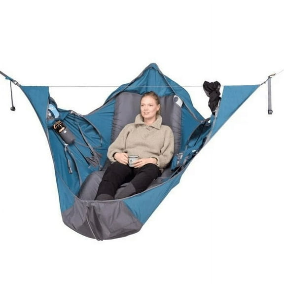 Outdoor Hammock Tent Swing Bed Recliner Chair Sleeping Bag with Mosquito Net, Portable Camping Hanging Hammock (Mattress Not Included)