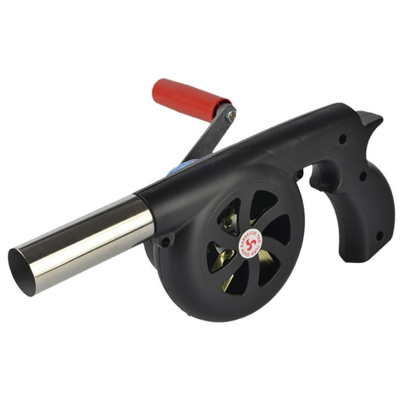 Outdoor Hand Crank Manual Combustion Blower For Bbq Grill Fire Starter Camping Picnic Bonfire Aid Tool Abs And Stainless Steel 11.4X4.7Inches
