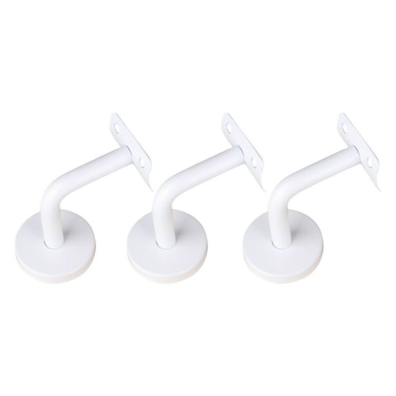 UKCOCO 3Pcs Solid Stainless Steel Handrail Support White Finish for Stair Rail and Bannister