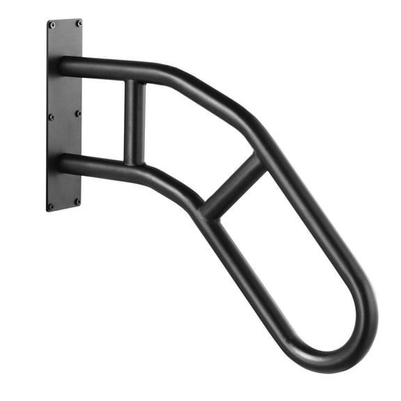 Outdoor Handrails for Steps 32", Wall Mount Stair Railing for 1-3 Steps, U-Shaped Handrails Matte Black, Safety Rail for Elderly, Pregnant Women, Disabled
