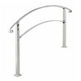 thumbnail image 1 of Outdoor Stair Railing for 4 Steps - White Wrought Iron Handrails for Porch Steps - Flexible Hand Rail for Concrete or Wood Stairs -, 1 of 7
