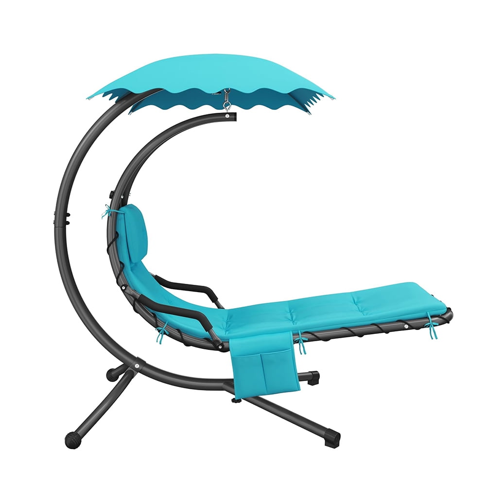 Outdoor Hanging Chaise Lounge Chair Hammock Chair, C-shape Lounge w ...