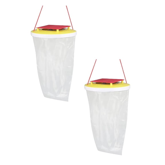 Outdoor Hanging Large Fly Trap Bags, Disposable Large Fly Bags, Flies Catcher Bag for Backyard, Ranch, Orchard, Barns, Farm (Only Have Bag) 4/3/2/1PCS