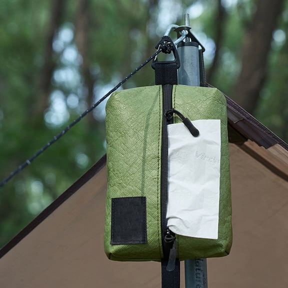 Outdoor Hanging Paper Towel and Tissue Storage Bag, Car and Camping Multi-Functional Organizer, Portable Waterproof Tissue Holder
