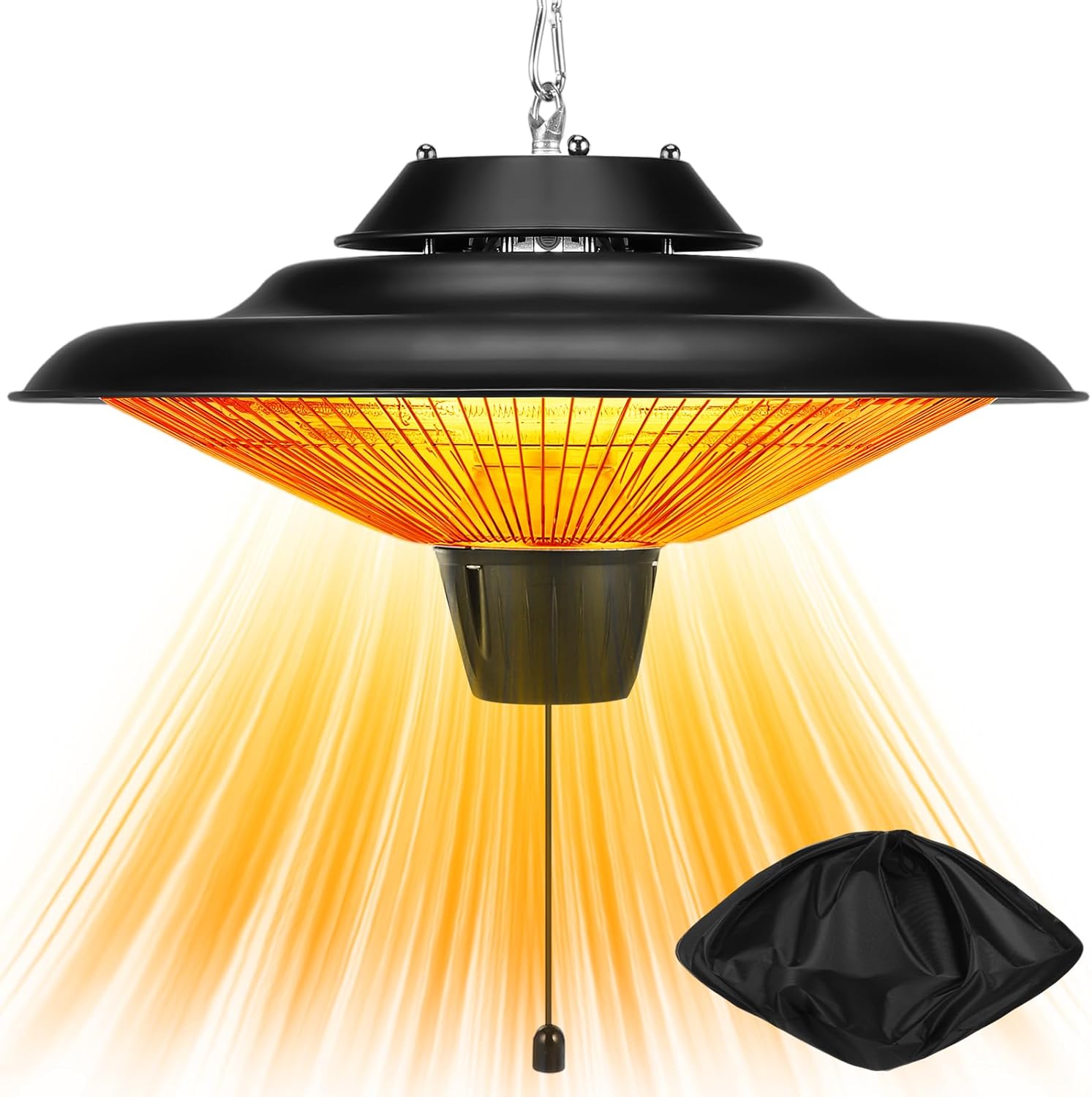 Outdoor Hanging Patio Heater 1500W Electric Hanging Ceiling Mounted ...
