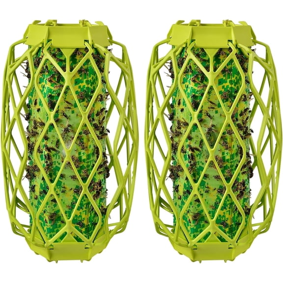 Outdoor Hanging Wasp & Carpenter Bee Traps for Wasps, Mud Daubers, Carpenter Bees 2 Pack