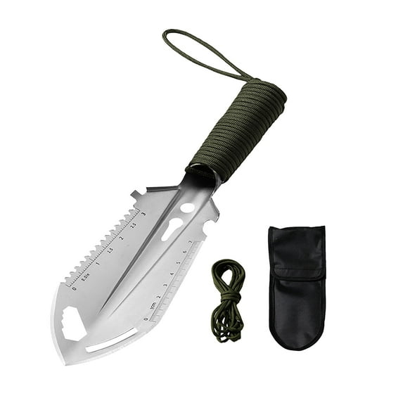 Outdoor Hardened Stainless Steel Folding Shovel | Multi-Functional Survival Tool for Camping, Hiking & Emergency Preparedness | Portable Digging & Cutting Tool