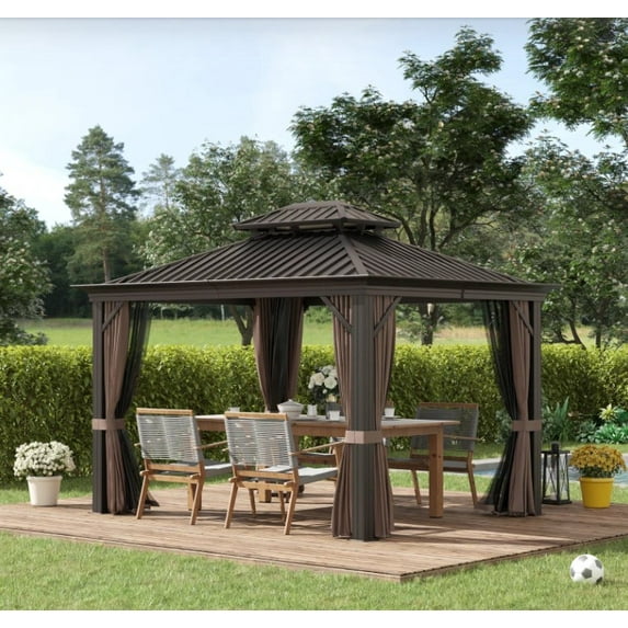 Outdoor Hardtop Aluminum Frame Gazebo