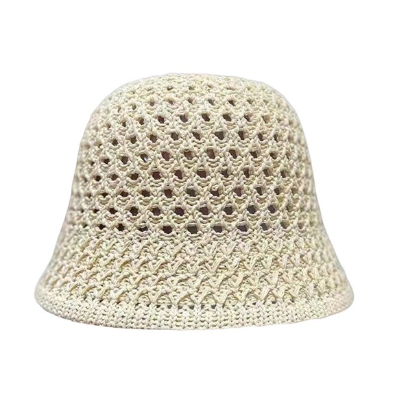Outdoor Hat Woven Foldable All Match Soft Breathable Daily Wear Polyester Big Brim Sunscreen Hat Summer Accessories