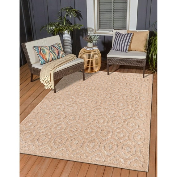 Outdoor Haversham Collection Area Rug Beige - 9'x12'