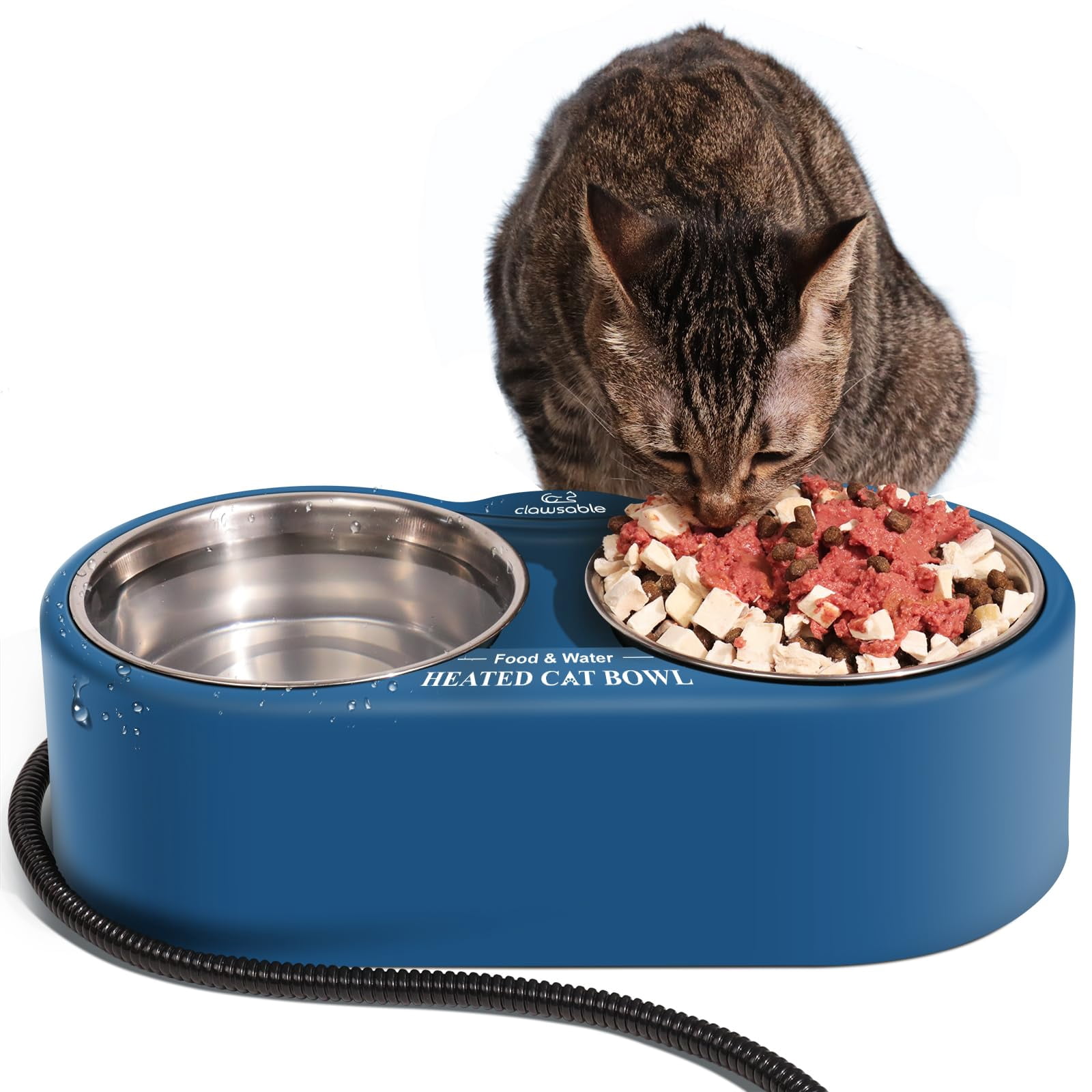Outdoor Heated Cat Bowl Large Capacity Heated Water Bowl for Cat