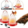 thumbnail image 1 of Outdoor Heated Chicken Waterer, 1 Count, Red, 4 Liter 1 Gallon, Electric Poultry Drinker Heater, Anti Freeze Plastic, Automatic Temperature Control, Winter Essential, for Coop Duck Bird Hen, 1 of 9