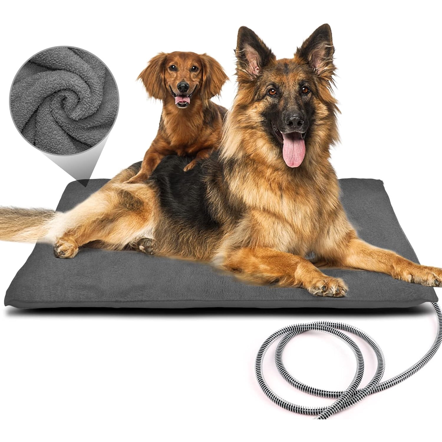 Outdoor Heated Pet Bed with Waterproof Cover,Pet Heating Pads for Dog,Soft Electric Blanket Auto Temperature Control,Heating Mat for Dog House Cabin Cot Doorway, XL