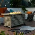 thumbnail image 1 of Outdoor Heater 54" Propane Gas Fire Pit Table, 50000 BTU Rectangular Steel Fire Pit with Imitation Wood Grain Finish for Outside Patio Deck Garden Courtyard-Light beige,Patio Heater, 1 of 14