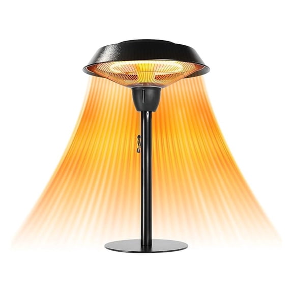 Outdoor Heater, Electric Heaters Tip-Over Protection, IP44 Waterproof, 1500W Infrared Patio Heater, Hammered Bronze Finished