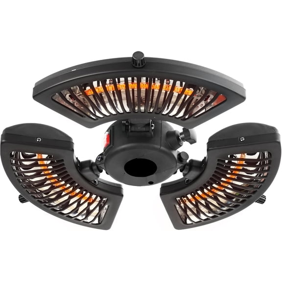 Outdoor Heater, Electric Parasol Heater, Umbrella Patio Heater with 3 Heat Levels, 1500W Instant Heating, Tip-Over & Overheat Protection, Infrared Patio Heater