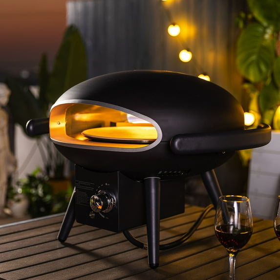 Outdoor Heater Gas Pizza Oven, Propane Outdoor Pizza Oven, Portable Pizza Oven For 12 Inch Pizzas, With Gas Hose & Regulator,Patio Heater