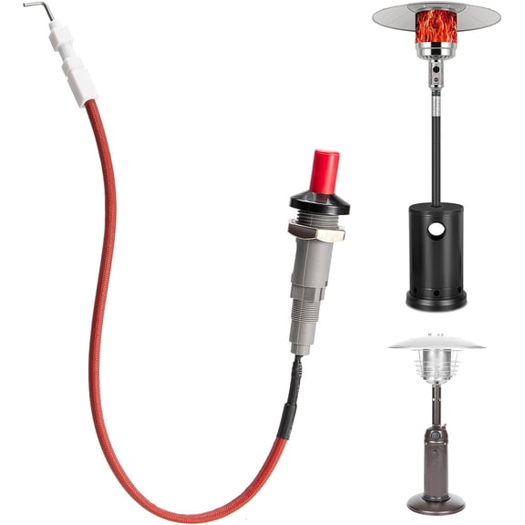 Outdoor Heater Replacement Parts, Piezo Igniter with Cable, Suitable for Most Outdoor Round Stand Up Propane Heater and Mini Ttable Top Gas Heater