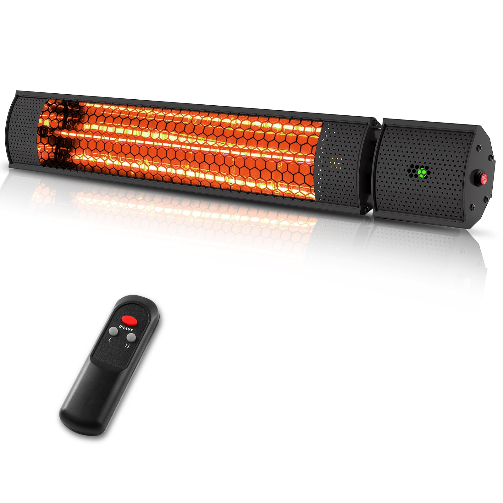 Outdoor Heater Wall Mount Patio Heater Electric Infrared Golden Tube Outdoor  Heater with Remote Control - Walmart.com