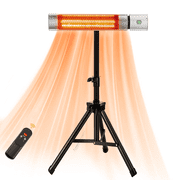 Outdoor Heaters for Patio, Nertpow Infrared Electric Patio Heater with Tripod for Indoor/Outdoor Use , 1500W Space Heater IPX5 with remote control , Wall-Mounted For Garage Backyard