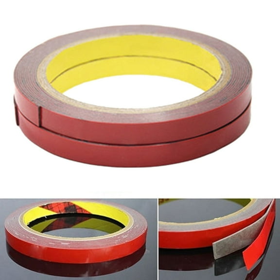Outdoor Heavy Duty Double-Sided Tape (Permanent Acrylic Adhesive, Hanging Strips), Acrylic Double-Sided Tape, 0.24In X 9.84Ft, Strong For Indoor And Outdoor Use, Meiiso