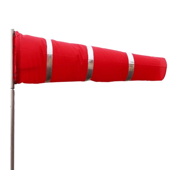 Outdoor Heavy Duty Windsock with Reflective Belt for Airport Wind Direction Measurement