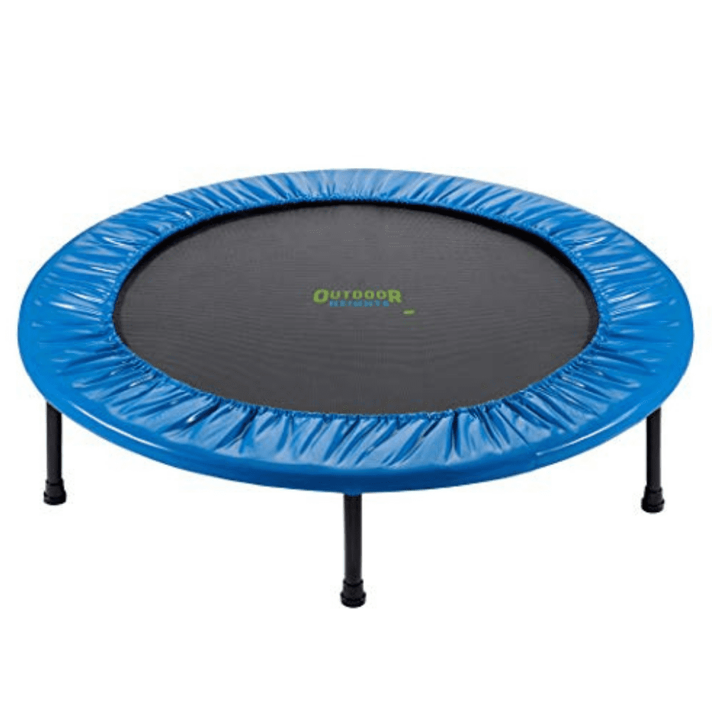 44" Blue Foldable Rebounder Fitness Trampoline with Steel Frame