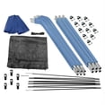 thumbnail image 1 of Plexalife Trampoline Safety Enclosure Set including Trampoline Net, 6 Curved Trampoline Poles (with 6 pole caps), Trampoline Pole Foam Sleeves - Fits 14ft Round Trampoline Frame, 1 of 10