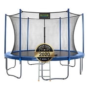 Outdoor Heights Round Trampoline with Safety Net Enclosure and Vinyl Pad - Blue - 10 feet