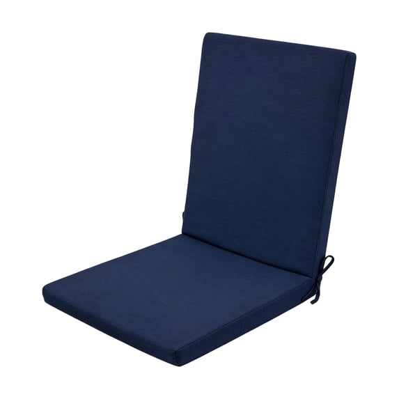 Outdoor High Back Chair Cushion, Extra Thick Waterproof Patio Seat Pad, Sun Fade Resistant with Ties