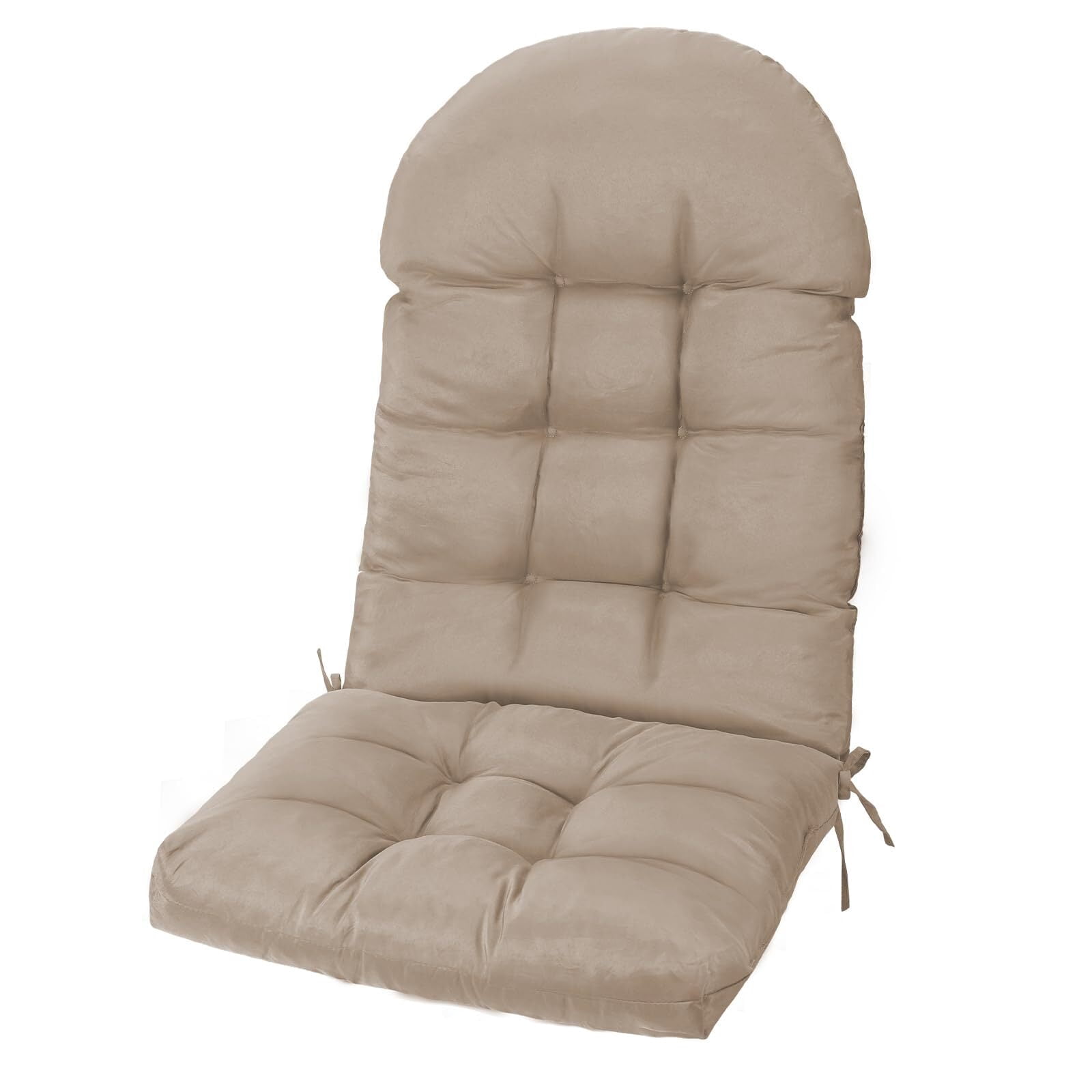 Outdoor High Back Chair Cushion Upgraded Thickened Water-Repellent & Fade-Resistan Patio Chair Cushions For Outdoor Furniture, 44" x20" x4" 1PC Khiki