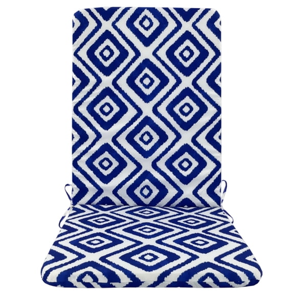 Outdoor High Back Chair Cushion Waterproof UV Resistant with Ties, Non Patio Dining Seat Cushion for Garden Glider Lawn Chair, Indoor Outdoor Use for Patio Furniture