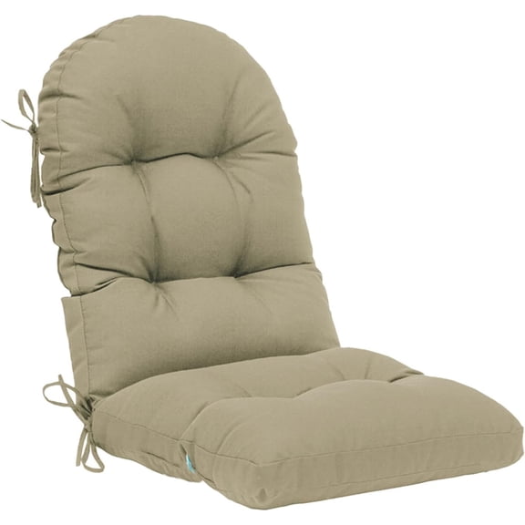 Outdoor High Back Chair Cushion for Adirondack, All Weather Rocking Chair Cushions Thick Padded Replacement for Patio Furniture,Beige