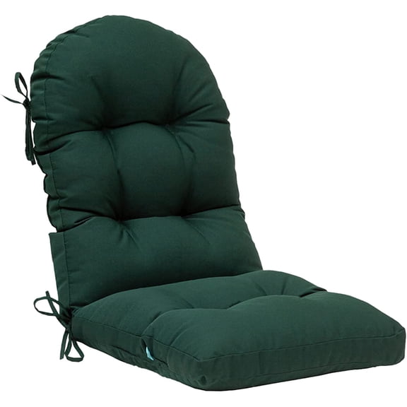 Outdoor High Back Chair Cushion for Adirondack, All Weather Rocking Chair Cushions Thick Padded Replacement for Patio Furniture,Mallard, Forest Green