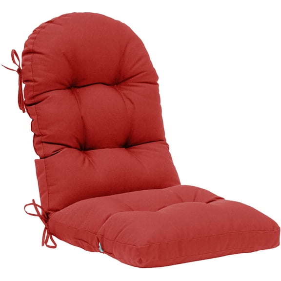 Outdoor High Back Chair Cushion for Adirondack, All Weather Rocking Chair Cushions Thick Padded Replacement for Patio Furniture,Red