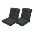 thumbnail image 1 of Outdoor High Back Chair Cushions Set of 2, 42"x21"x4" Tufted Waterproof Patio Cushion for Rocking & Dining Chairs, Soft Seat Pad with Ties, Fade-Resistant Indoor Outdoor Use, 1 of 9