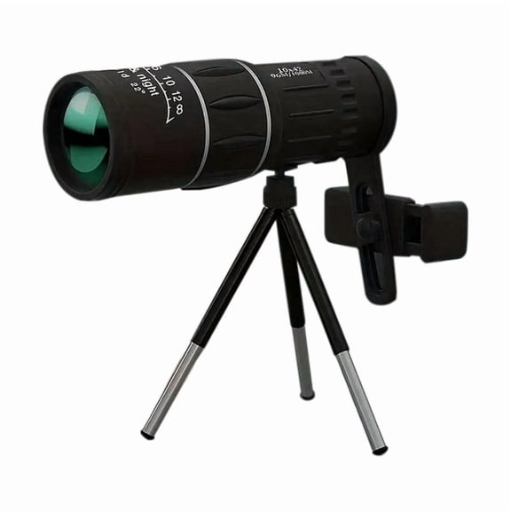 Outdoor High List Binoculars Portable Handheld Monoculars 10x42 Portable Handheld High Magnification Monoculars,1 * monocular telescope 1 * tripod stand 1 * mobile phone camera holder,Black