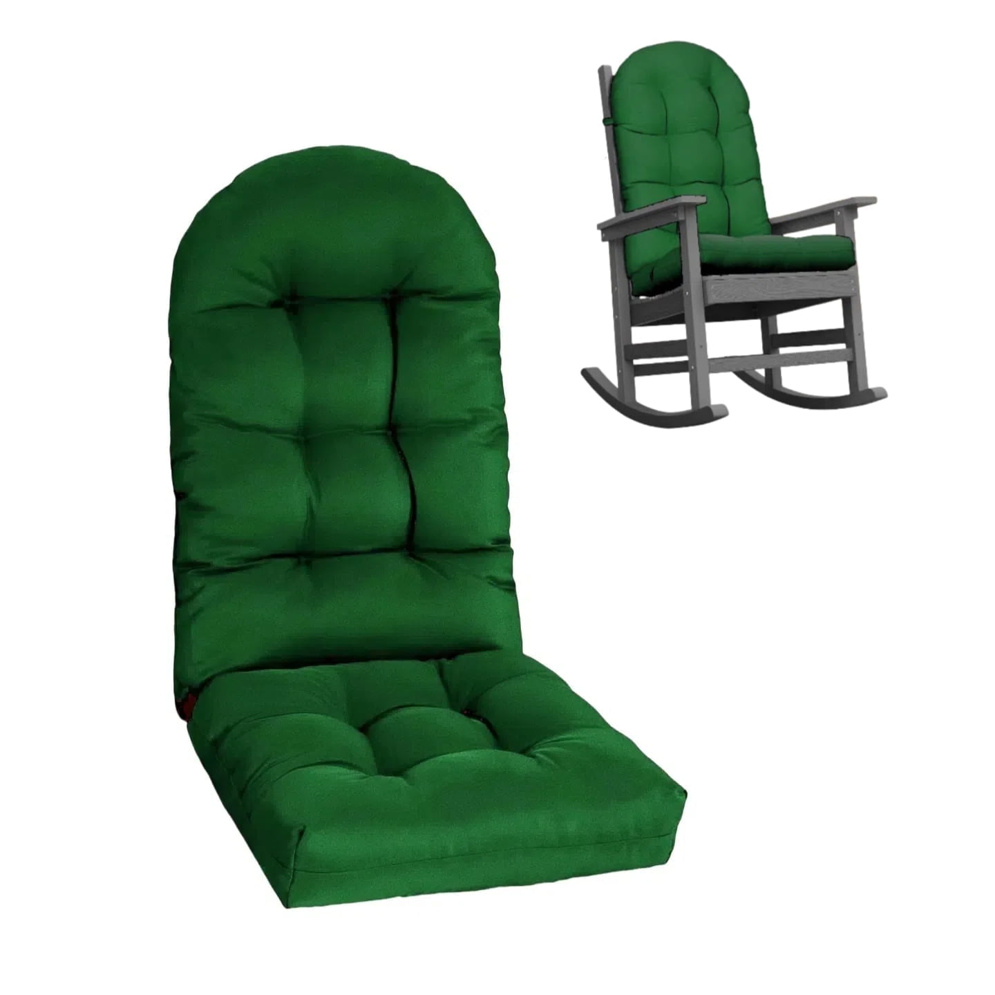 Outdoor Highback Seat Cushion 43.3"*19.7" Waterproof UV Resistant Inlife Rocking Chair Seat Pad for Dining Chairs, Office, Restaurant