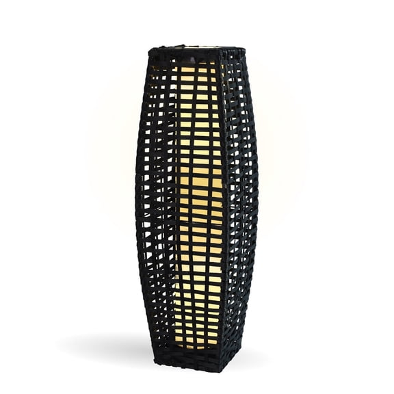 Outdoor Hikari Bamboo-Style Solar Floor Lamp